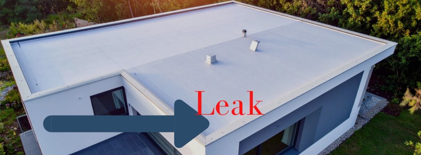 Professional using thermal imaging for flat roof leak detection